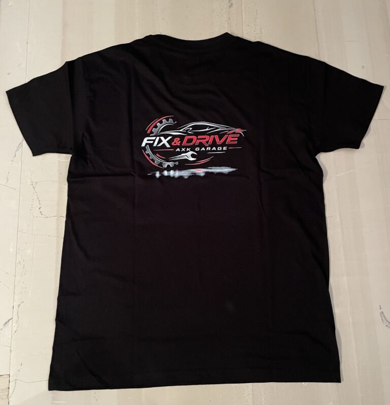 AXK Garage Fix & Drive – T-shirt · πλάτη